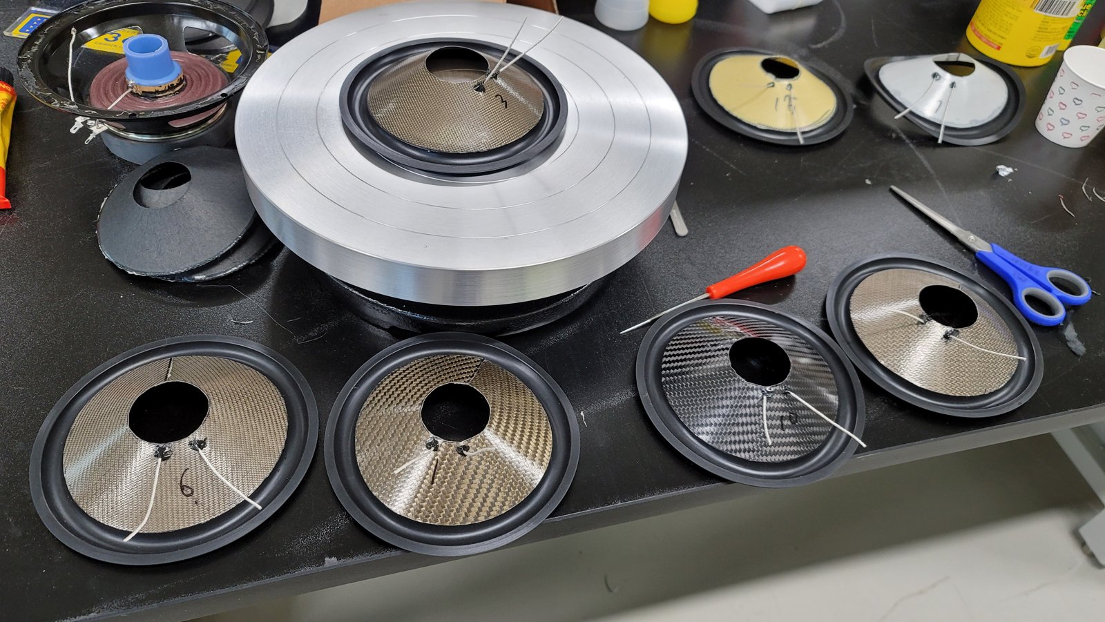 Composite speaker cone development